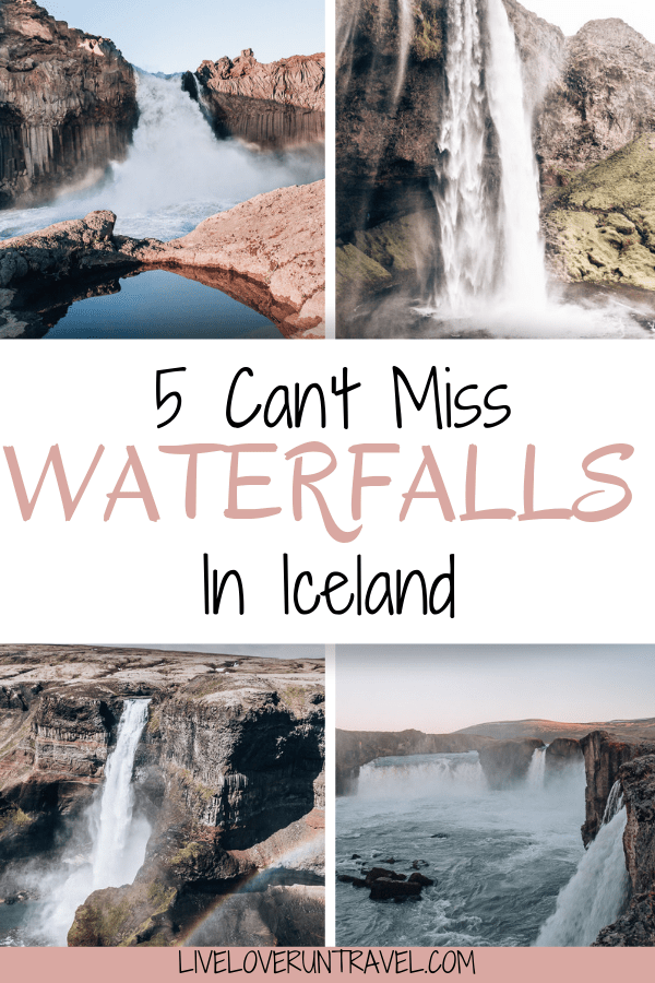 With so many waterfalls in Iceland to see and usually so little time, here are the top 5 waterfalls in Iceland that you don't want to miss. Click for advice on the best time to visit, where to get the best pictures, and everything else you need to make sure you don't miss out. #iceland #icelandtravel #icelandwaterfall