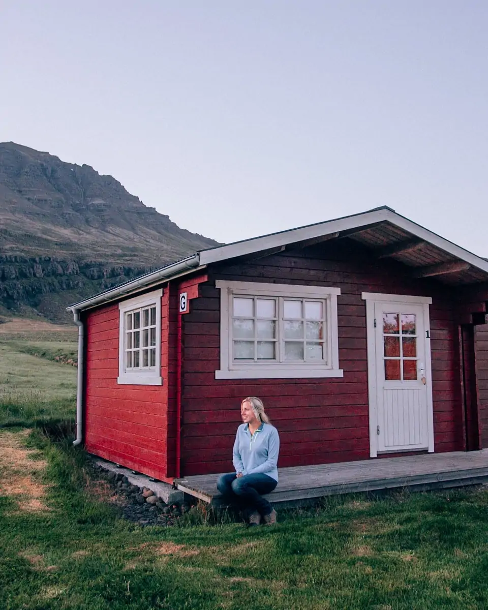 Cabin at Berunes HI Hostel & Camp in eastern Iceland. Check out our perfect 6 day itinerary for Ring Road in Iceland!