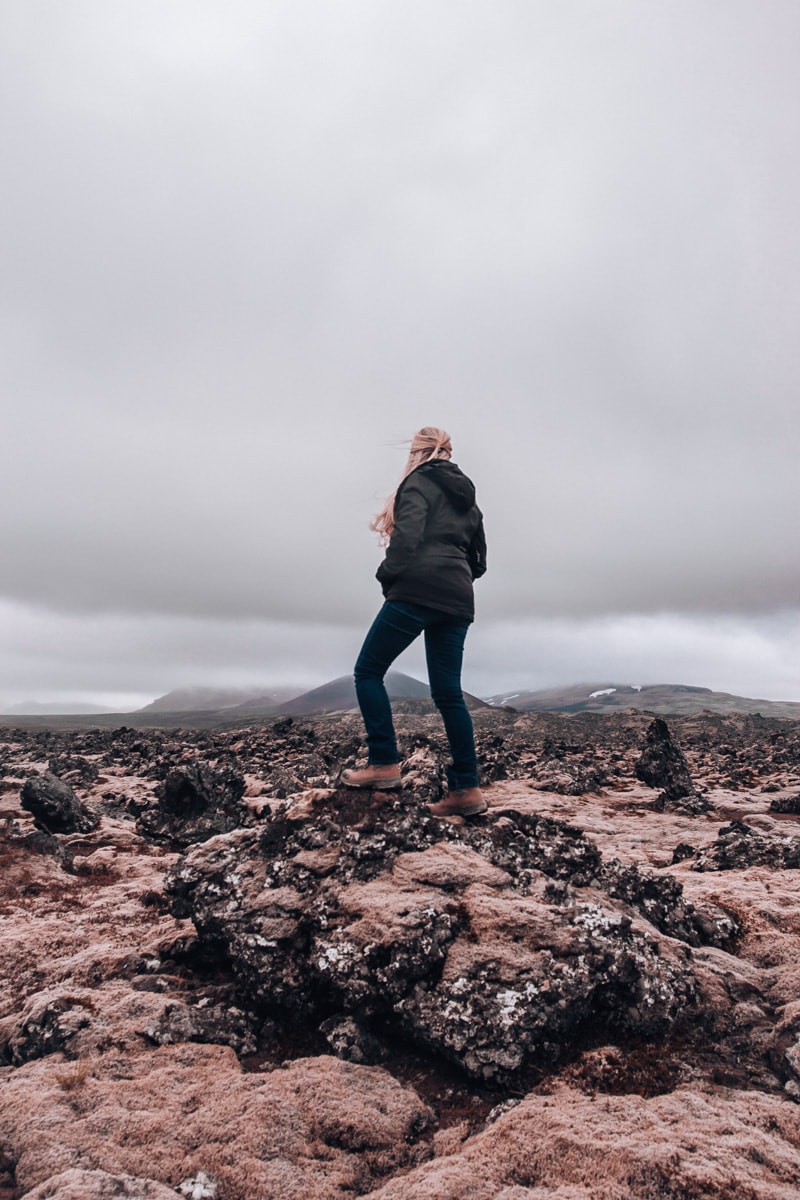 Lava fields on Snaefellsnes Peninsula in Iceland. Check out our perfect 6 day itinerary for Ring Road in Iceland!