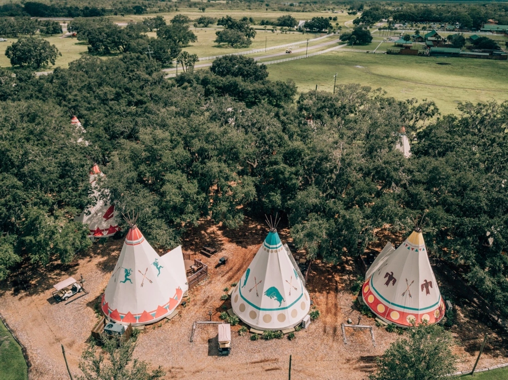 Luxe teepees at Westgate River Ranch