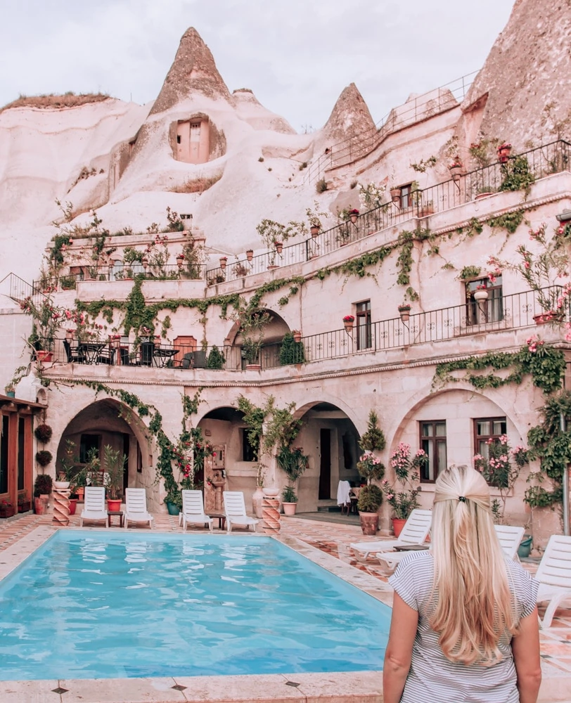 Local Cave House Hotel has one of the most famous pools in Cappadocia and typically books months in advance. Click for a guide to Cappadocia's must see locations and most Instagramable places.