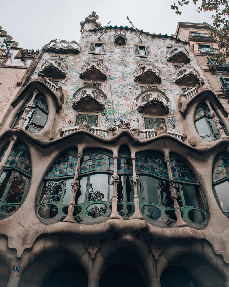 Gaudi's Casa Batllo is a popular spot for photos and one of the top things to see in Barcelona. Get our full 3 day Barcelona itinerary with a free map here!