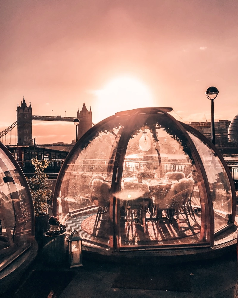 Sunrise at Tower Bridge Coppa Club Igloos