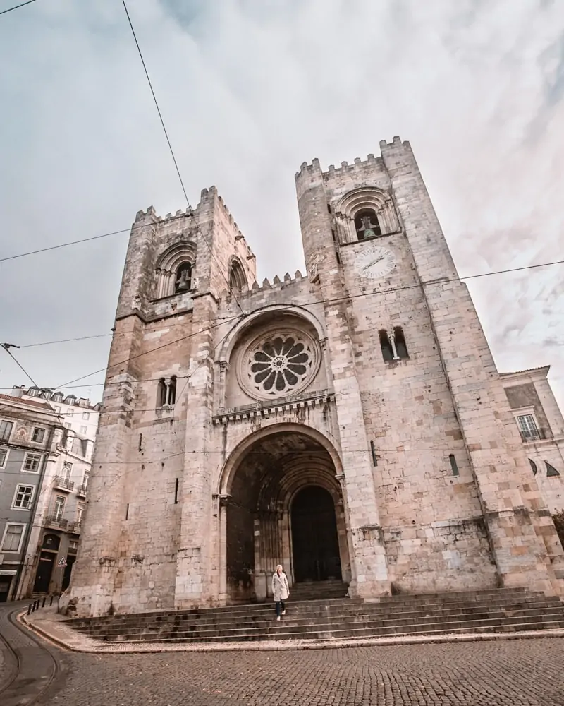 Lisbon Cathedral. Find a map to the best places in Lisbon for Instagrammable photos and when to go to get them to yourself!