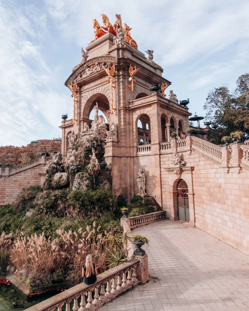 In Park de la Ciutadella, make sure to see Cascada Monumental, an Instagrammable spot in Barcelona. Get more of the best Instagram photo locations here in this 3 day Barcelona itinerary.