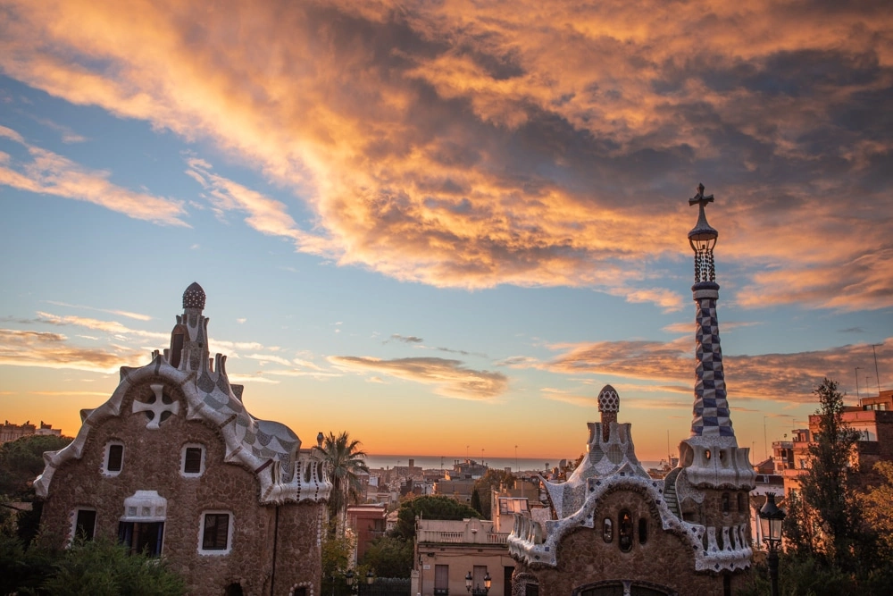 You can't miss a sunrise in Park Guell - plus, you can get in for free and have the area to yourself if you know the right time to go. Find out more and get our 3 day Barcelona itinerary. 