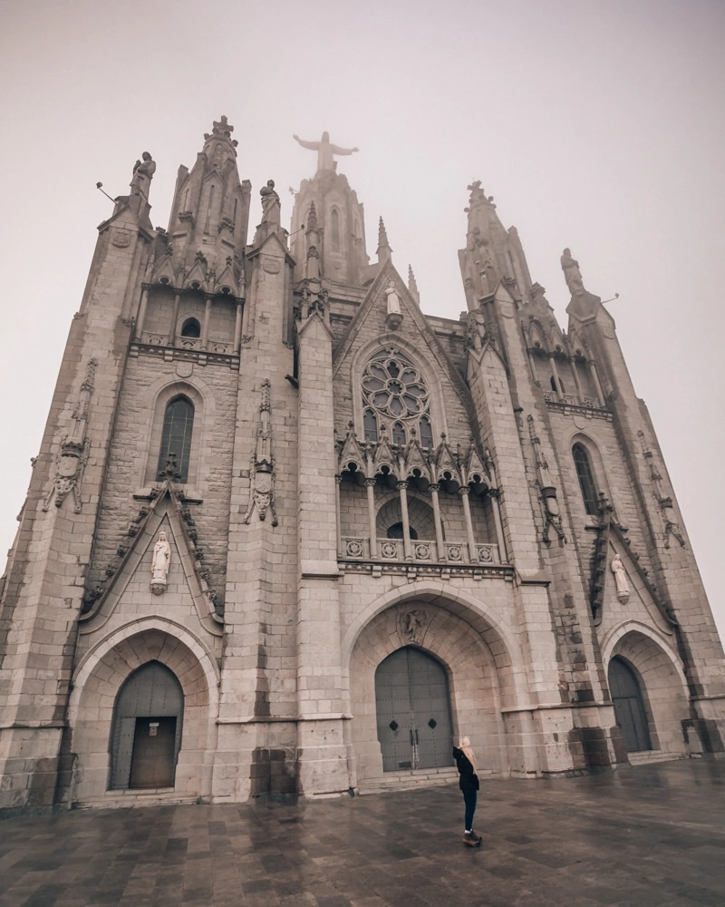 The Temple of the Sacred Heart of Jesus in Barcelona on Mount Tibidabo. Find all the best photo spots in Barcelona in this 3 day itinerary