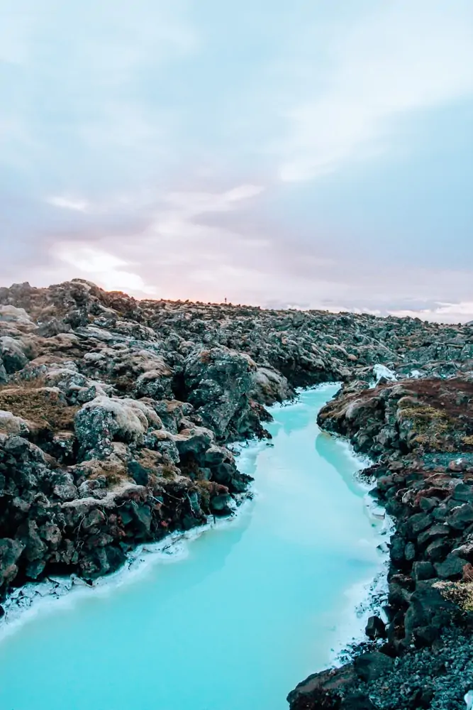 Small rivers off of the Blue Lagoon in Iceland