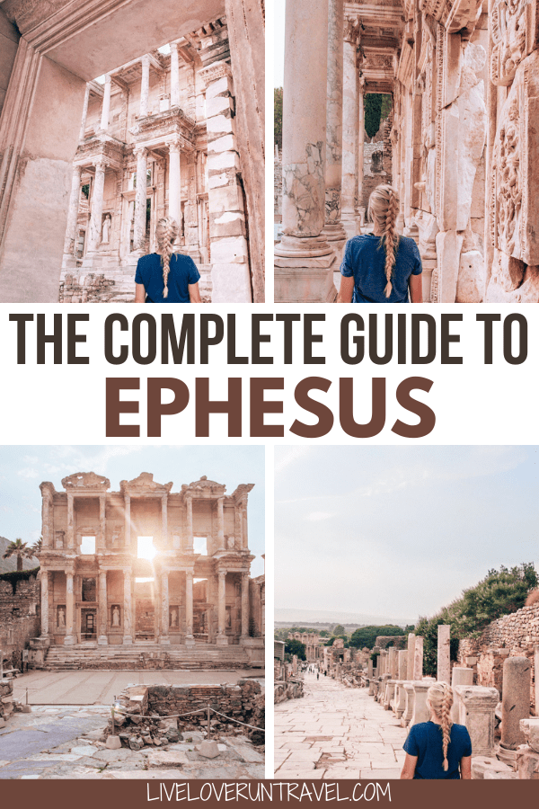 Click here for a full one day itinerary for visiting the ancient ruins of Ephesus in Turkey here. #ephesus #turkey #travel | Biblical places to visit | Biblical places in Turkey | Ephesus photography | Ephesus Turkey travel | Ephesus Bible | Library of Celsus Ephesus | Ephesus library | ancient Ephesus | Ephesus ruins | Things to do in Ephesus Turkey | Ephesus travel tips | Ephesus Turkey ruins