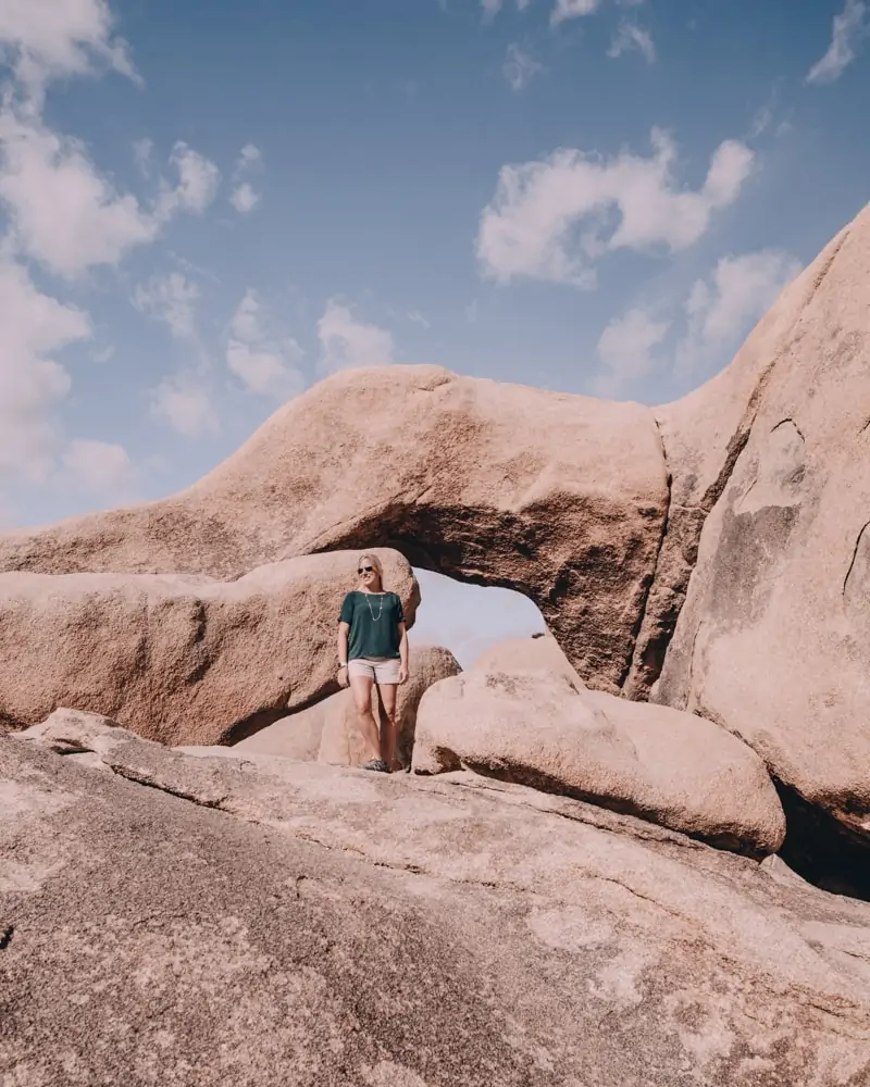 Arch Rock in Joshua Tree National Park. The perfect itinerary for one day in Joshua Tree National Park in California including the best hikes in Joshua Tree and Joshua Tree Instagram photo spots. This guide includes the best things to do in Joshua Tree along with Joshua Tree photography. Joshua Tree California is one of the best national parks in California and one of the best national parks in the United States. Joshua Tree is a must stop on a California road trip, and you can definitely see Joshua Tree in one day.