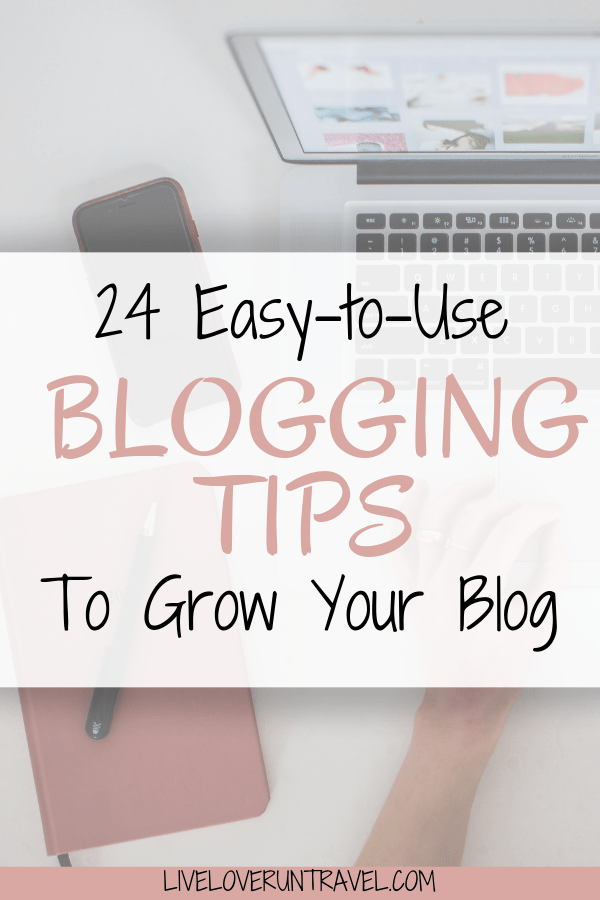 There is so much more to growing a blog than you may realize. Here are 24 blogging tips I've learned over 24 months of blogging to help increase your blog traffic and build a community.