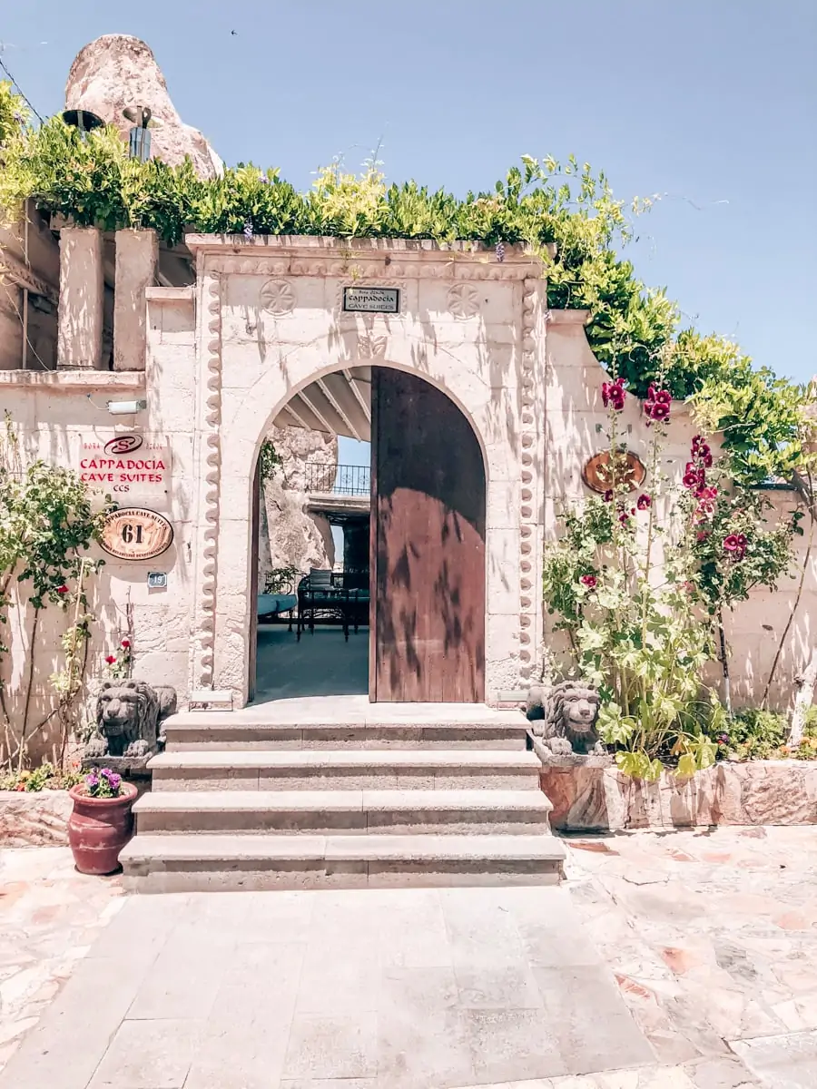 The entryway into one of the best hotels in Cappadocia. 