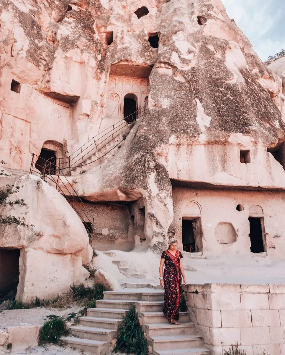 Goreme Open Air Museum's cave churches in Cappadocia.