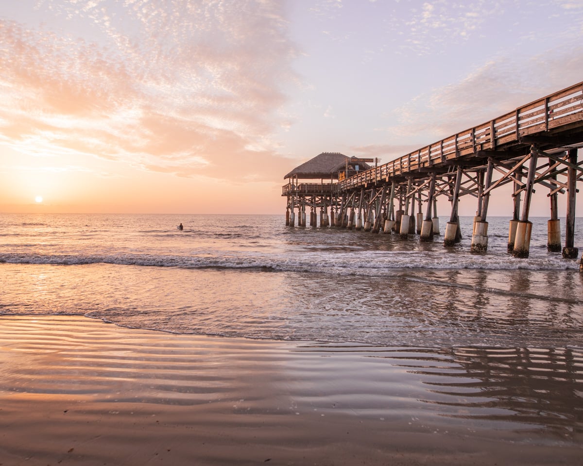 Westgate Cocoa Beach Pier at sunrise is the perfect spot for photos. Find out more about all that Cocoa Beach has to offer here!