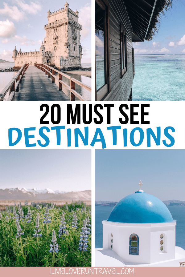 Click here for a list of the top 20 travel destinations for 2020 you must see! #beautifulplaces #bucketlist #travel | once in a lifetime destinations | bucket list destinations | bucket list travel | best places to visit | most beautiful destinations in the world | off the beaten path destinations | bucket list before I die | travel bucket list United States | Africa travel bucket list | bucket list Europe cities | bucket list Europe travel | best places to go | travel destinations