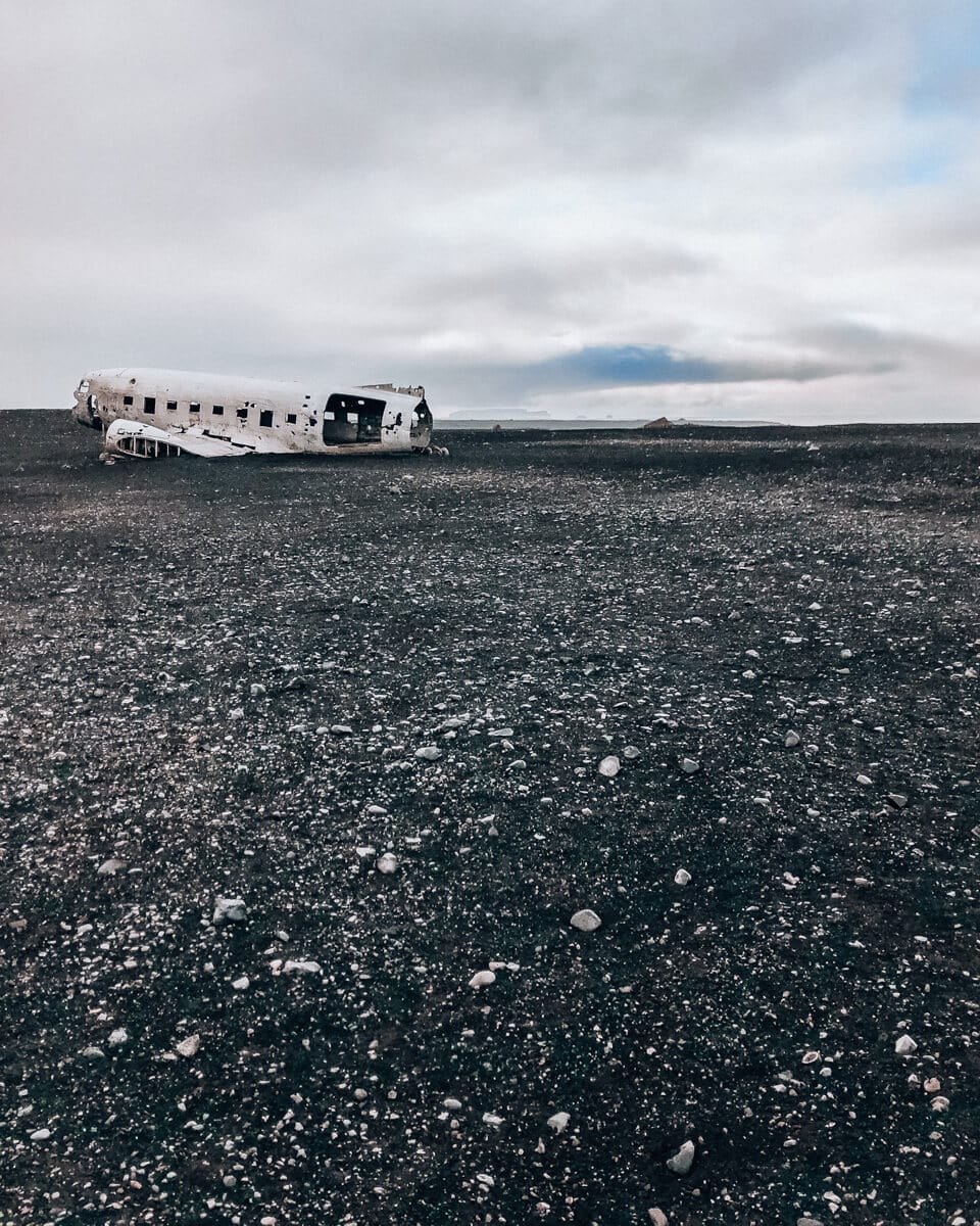 The Sólheimasandur plane crash location when it is empty