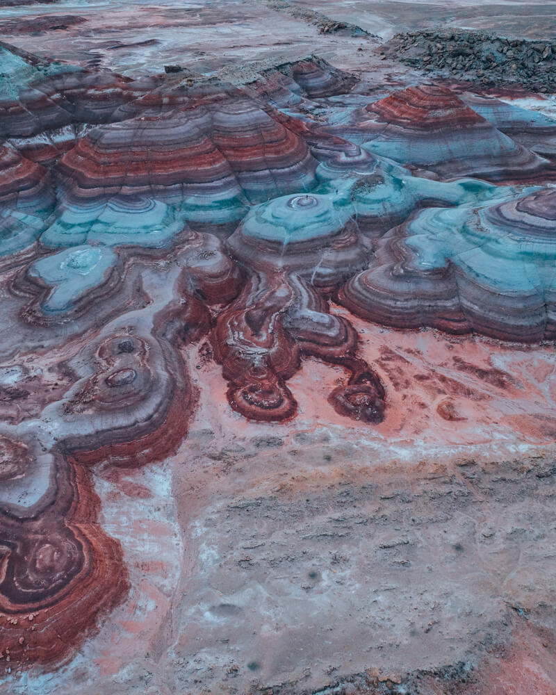 Bentonite Hills near the Mars Desert Research Station