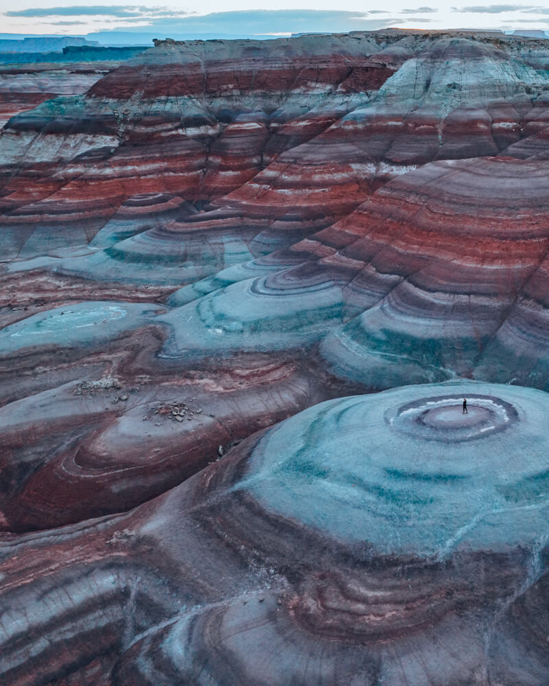 The Bentonite Hills are the mars desert in Utah