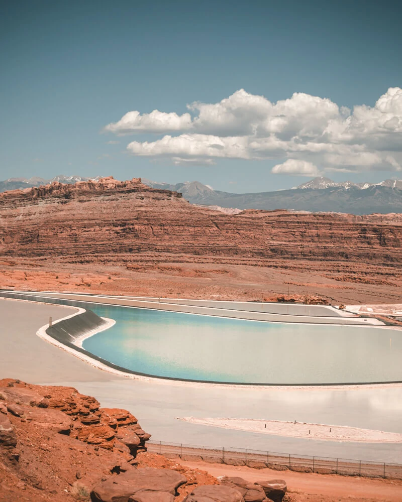 light blue moab potash ponds