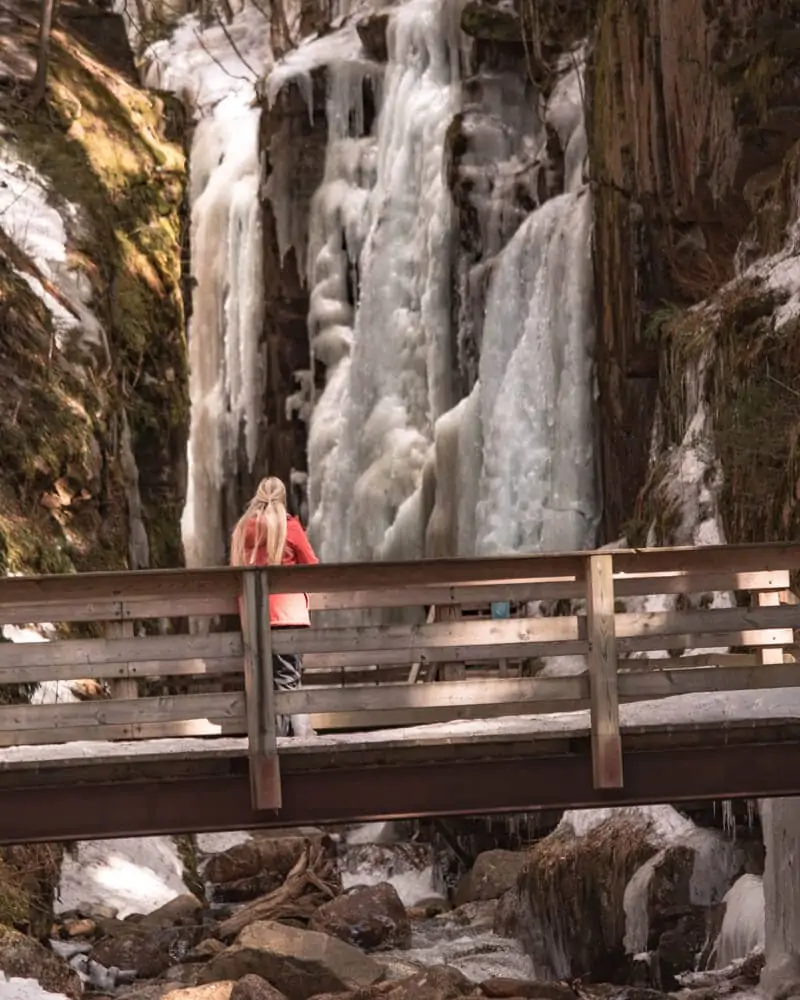 Flume Gorge in winter