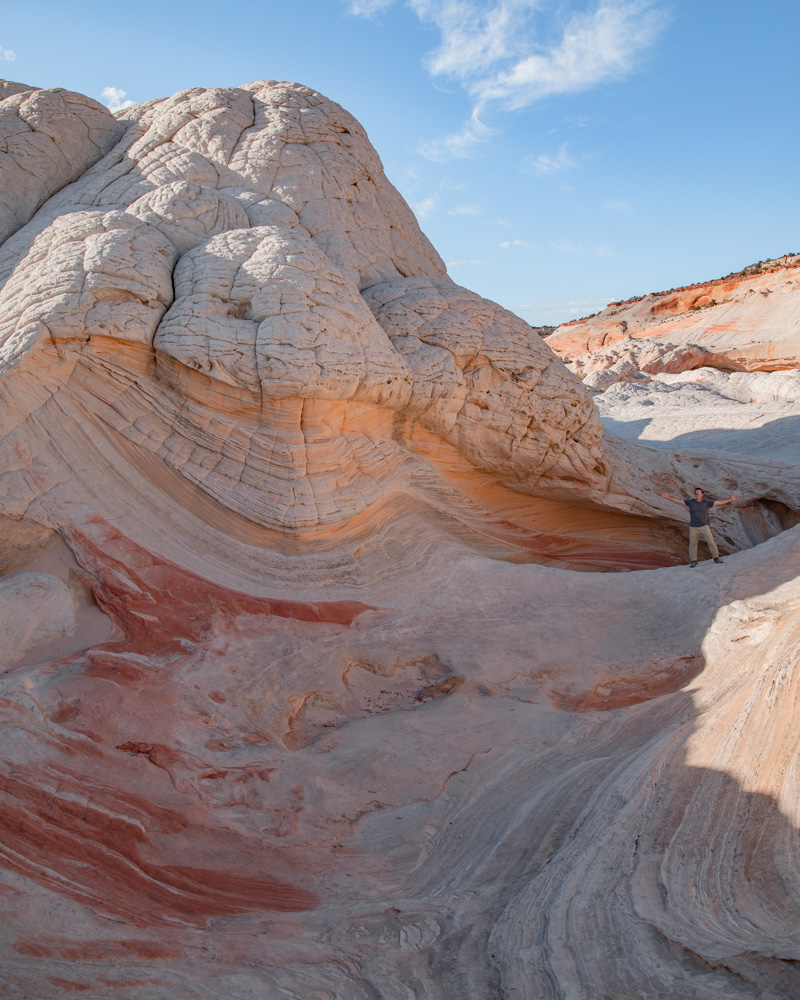 man at a one of the places like the wave in arizona