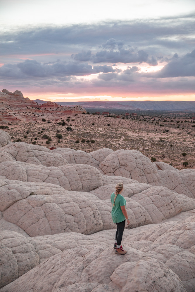 woman at white pocket vermilion cliffs arizona