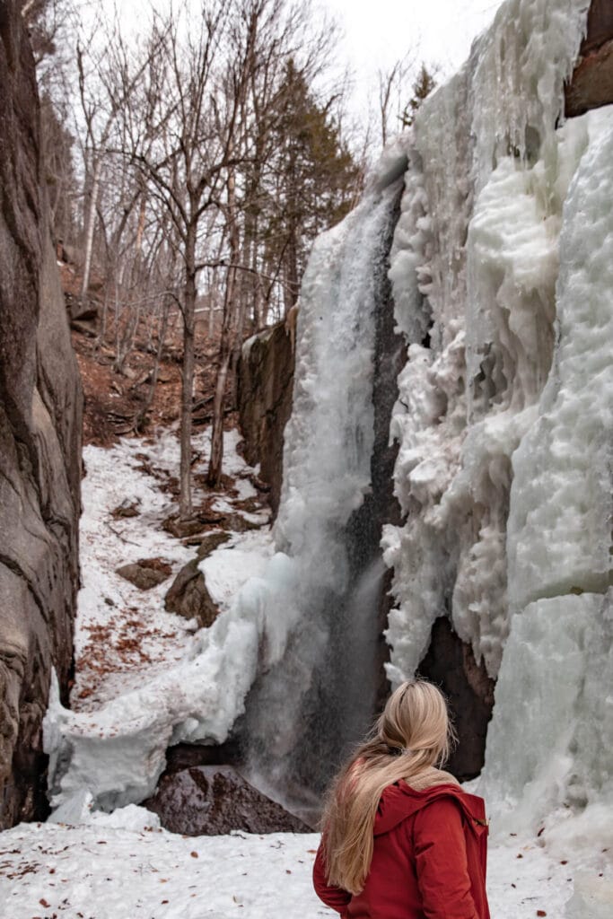 Champney Falls in winter