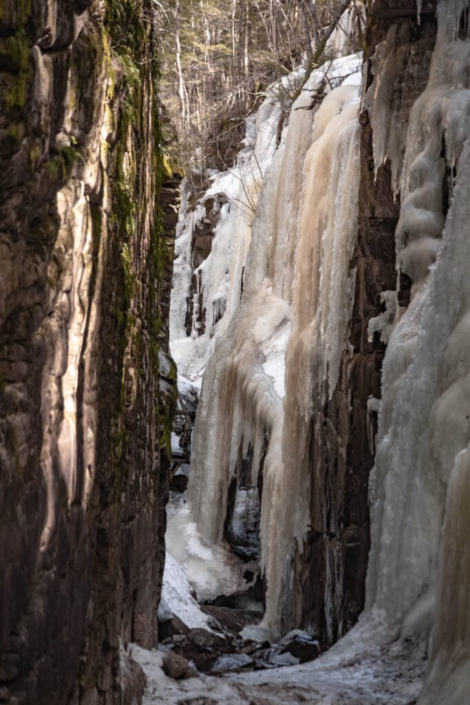 avalanche falls in flume gorge is one of the best waterfalls in new england