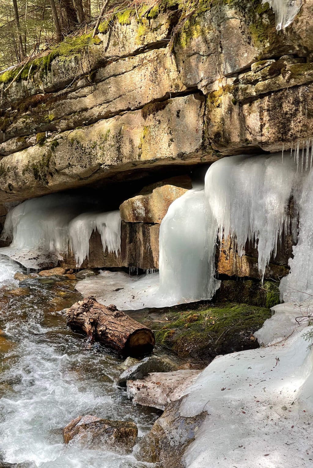 ice in flume gorge