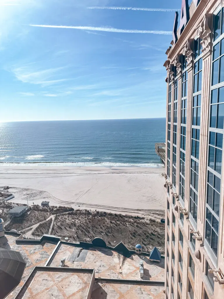 View of the Atlantic City beach from Caesars Atlantic City
