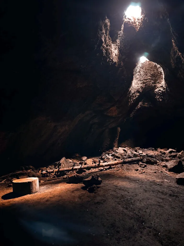 skylight cave on a cloudy day