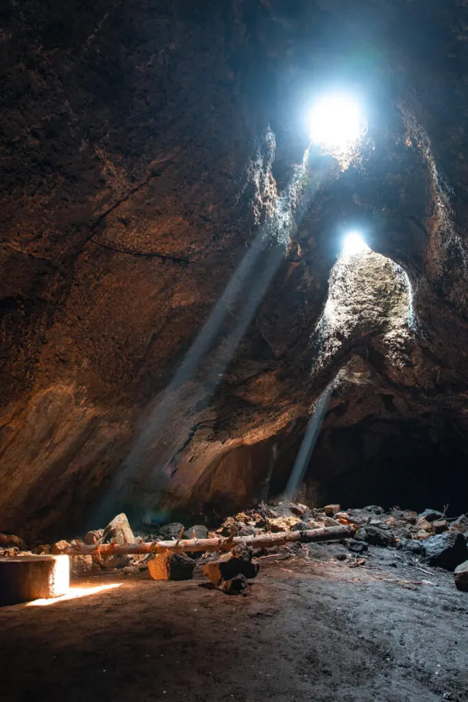 skylight cave in oregon on a sunny day