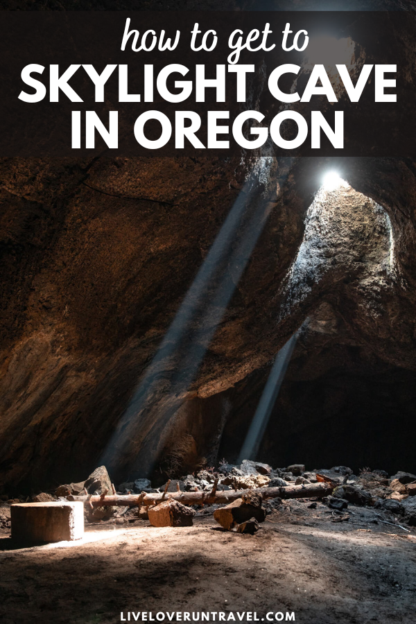 how to visit skylight cave in oregon pin with image of skylight cave