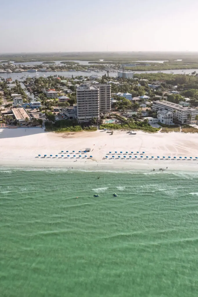 fort myers beach drone photo
