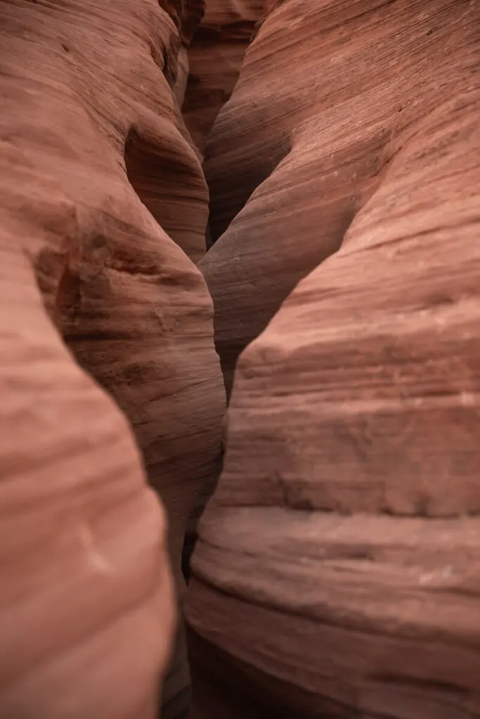 heart formed by slot canyon walls