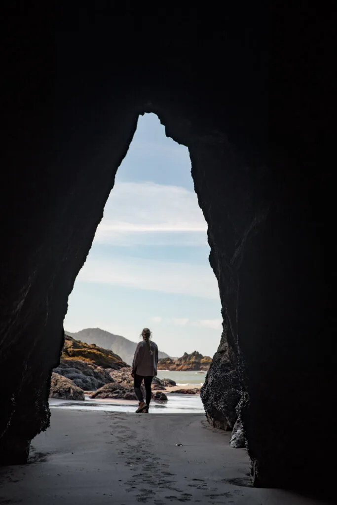 sea cave at secret beach oregon