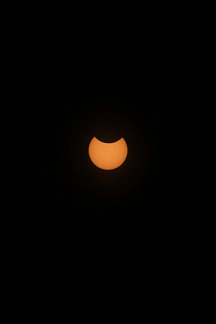 partial solar eclipse from valley of dreams